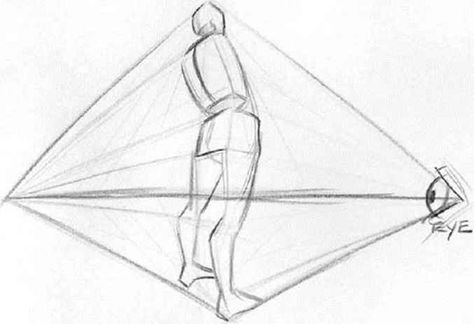 Third Person Perspective, Upward Perspective, Perspective Sketch, Perspective Drawing Architecture, Perspective Drawing Lessons, Point Perspective, Perspective Art, Perspective Drawing, Anatomy Drawing