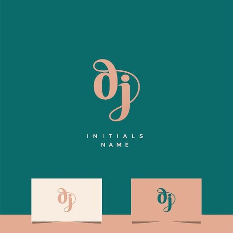 Dj Monogram, Monogram Logo Design, Monogram Logo, Vector Photo, Premium Vector, Graphic Resources, Initials, Dj, Logo Design