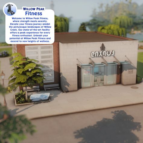 okiyukiyo Sims 4 Gym Lot, Sims 4 Gym Cc, Sims 4 Gym, The Sims 4 Lots, Map Layout, Sims 4 Cc Kids Clothing, Sims 4 House Plans, Sims 4 House Building, Sims Building