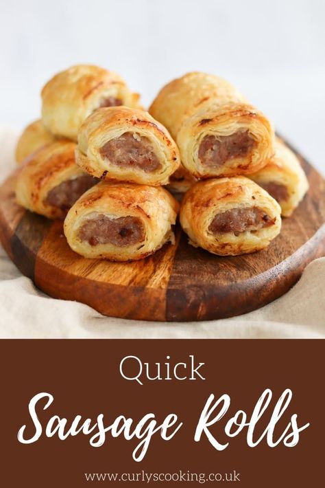 Quick Sausage Rolls South African Sausage Rolls, Biscuit Wrapped Sausage, Sausage Biscuit Roll Ups, Sausage In A Blanket, Sausage Wraps, Best Sausage Roll Recipe, Easy Sausage Rolls, Savory Hand Pies Recipes, March Recipes