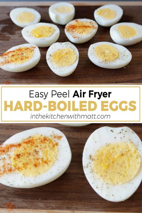 Eggs In The Air Fryer, Air Fryer Hard Boiled Eggs, Hard Boiled Eggs Easy Peel, Easy Hard Boiled Eggs, Cooking Hard Boiled Eggs, Peeling Hard Boiled Eggs, Making Hard Boiled Eggs, Perfect Hard Boiled Eggs, Air Fryer Oven Recipes