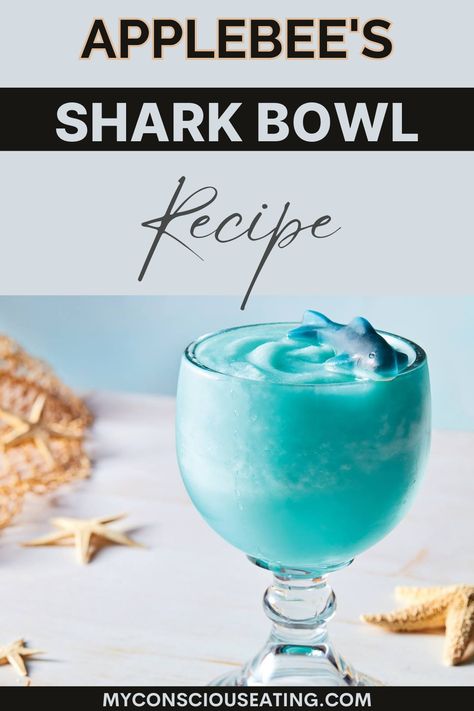 Tropical blue cocktail Shark Bowl Drink Applebees, Applebees Shark Bowl Drink Copycat, Shark Bowl Drink Recipe, Fishbowl Drink Recipe, Blue Shark Drink, Shark Bowl, Shark Drink, Fishbowl Drink, Virgin Margarita