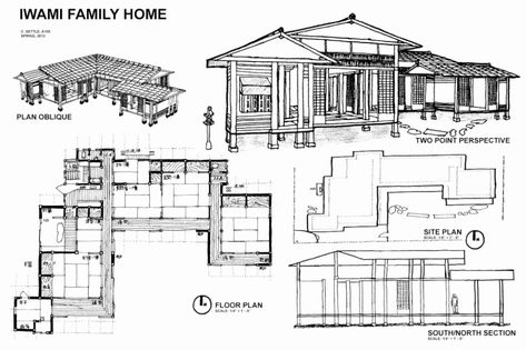 The Samurai House - The Winter Garden Of The Kakita Japanese Home Floor Plan, Japanese Traditional House Floor Plans, Traditional Japanese House Layout, Japanese Style House Plans, Traditional Japanese House Plans, Japanese House Layout, Japanese House Floor Plans, Old Japanese House, Japanese House Design