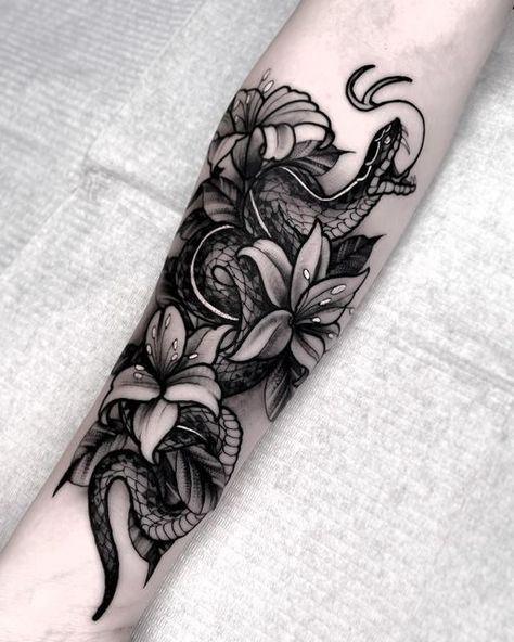 Cover Up With Flowers Tattoo, Coverup Arm Tattoos For Women, Dark Black Tattoos Coverup, Cover Up Flower Tattoos For Women, Forearm Coverup Tattoo, Forearm Tattoo Women Cover Up, Snake Cover Up Tattoo, Arm Cover Up Tattoos For Women, Tattoo Coverup Ideas Women