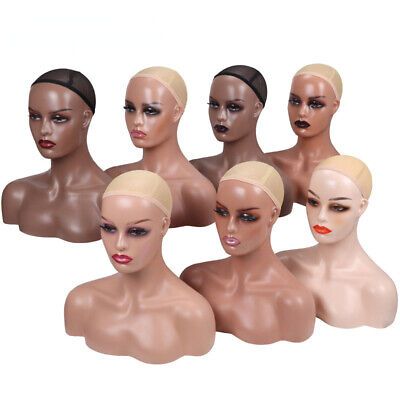 Plastic Female Mannequin Head for Wigs Styling Hat Display Stand Holder Model | eBay Black Mannequin, Glasses Display, Wig Display, Hat Jewelry, Female Mannequin, Hat Display, Wig Hat, Face Lines, Mannequin Head