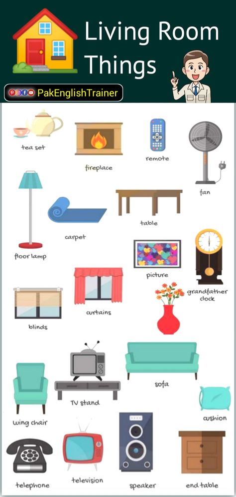 Names of things kept in the living rooms in every home | Learn to speak fluent English with Pak English Trainer | English Speaking 🗣️ Course

#Room #LivingRoom #home
#English #SpokenEnglish Spanish Ser, English Speaking Course, Room Attendant, Basic Spanish Words, Speak Fluent English, English For Beginners, New Vocabulary Words, Student Housing, Speaking Activities