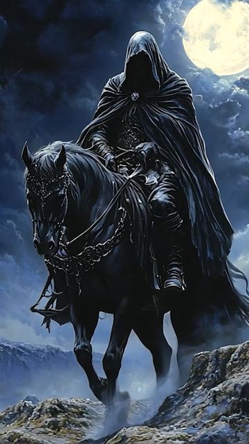 Ashen Knight, Tattered Cloak, Headless Horseman Halloween, Spirit Of Vengeance, Grim Reaper Art, Headless Horseman, Gothic Fantasy Art, Falling Kingdoms, Halloween Images