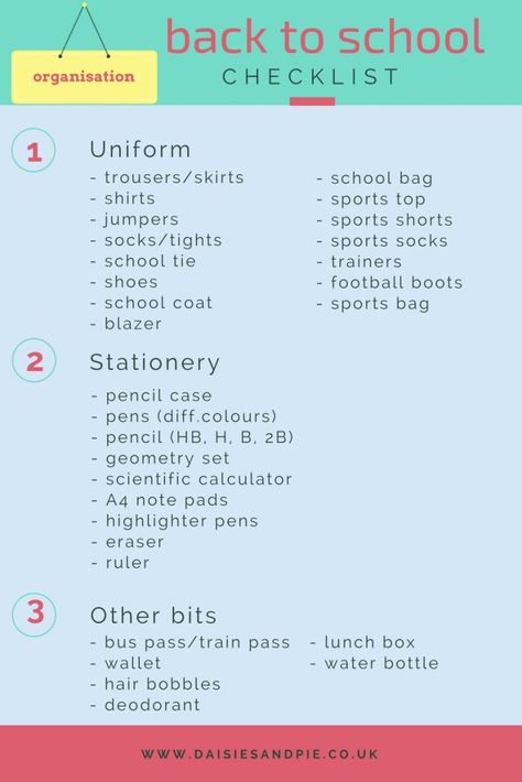 back to school checklist, free printable back to school checklist, printable checklist, home organisation Back To School Preparation, School Reception, Back To School List, School Coat, Scientific Calculators, School Organisation, Cleaning Schedules, Organisation Tips, Back To School Checklist