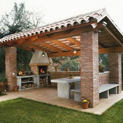 Rustic Pergola, Outdoor Kitchen Decor, Backyard Pavilion, Backyard Kitchen, Outdoor Kitchen Patio, Apartment Patio Decor, Pergola Patio, Small Backyard Patio, Small Backyard Pools