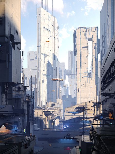 Kota Masa Depan, Concept Art Landscape, Ville Cyberpunk, Sci Fi Aesthetic, Scifi City, Sci Fi Building, Sci Fi Architecture, Art Cyberpunk, Sci Fi Landscape