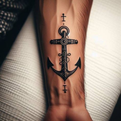 108 Aesthetic Yet Meaningful Anchor Tattoo Designs To Feel Like A Voya Big Tattoo Designs Men, Realistic Anchor Tattoo, Mens Anchor Tattoo, Jesus Anchor Tattoo, Anchor Tattoo For Men, Jacob Tattoo, Anchor Compass Tattoo, Anchor Tattoo Meaning, Small Anchor Tattoos