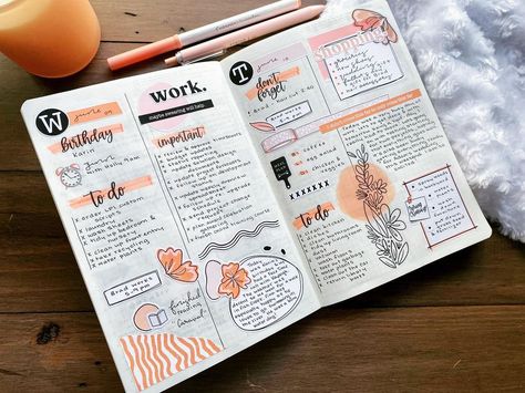 22 Best Bullet Journal Daily Spreads To Log Your Days – The Creatives Hour Bullet Journal Daily Spread, Bullet Journal Daily, Daily Bullet Journal, Journal Daily, Bullet Journal Weekly Spread, Lettering Style, Bullet Journal Spread, Bullet Journal Layout, Floral Stickers