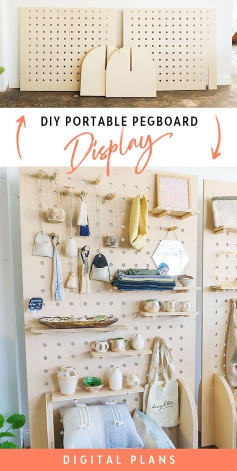 Portable Pegboard Display, Giant Pegboard, Pegboard Craft Room, Portable Shelves, Craft Fair Booth Display, Pegboard Display, Stall Display, Pegboard Storage, Craft Show Booths