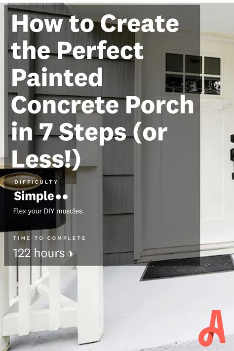 Concrete Caulk, Dog Urine Odor Remover, Concrete Sealant, Front Porch Makeover, Painted Front Porches, Porch Colors, Painting Concrete Porch, Porch Makeover, Large Stencils