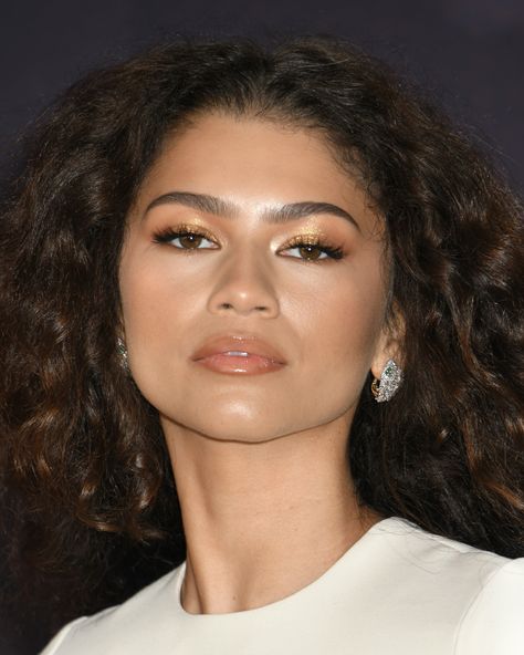 Zendaya attending the Dune Part Two Premiere in New York City, February 25, 2024 Zendaya Makeup Looks Natural, Zendaya Makeup Tutorial, Zendaya Brows, Zendaya Eye Makeup, Dune Makeup, Zendaya Makeup Looks, Zendaya 2024, Dewey Makeup, Zendaya Makeup