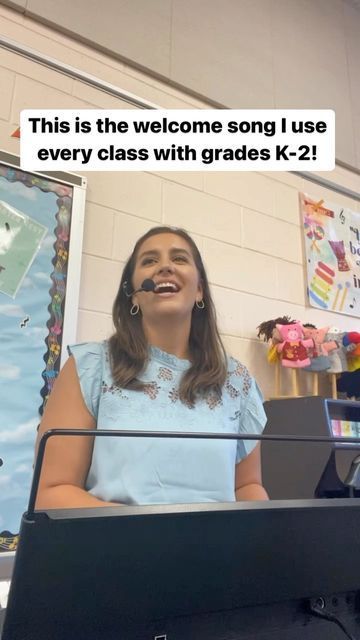 Jocelynn Mattingly on Instagram: "✨OUR WELCOME SONG✨ . I use this welcome song with grades K-2. I love how it starts off our class with movement, creativity, and fun. I found it somewhere on YouTube ages ago and it stood out to me. I added the student idea part and it’s been a home run ever since! You will be AMAZED at the ideas your students present sometimes. My favorite move of all time is “dodge the raining tacos.” #musiceducation #musiced #musiceducationmatters #musiceducator #welcomesong Music Class Welcome Song, Music Classroom Games, Music Classroom Organization, Raining Tacos, Elementary Choir, Welcome Songs, Choir Room, Hello Song, Music Classroom Decor