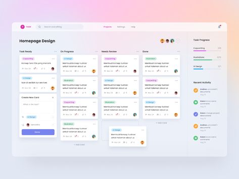 Task Management Dashboard, Task Management App, Project Management Dashboard, Login Page Design, Web Design User Interface, Ui Design Principles, App Design Layout, Org Chart, Planning App