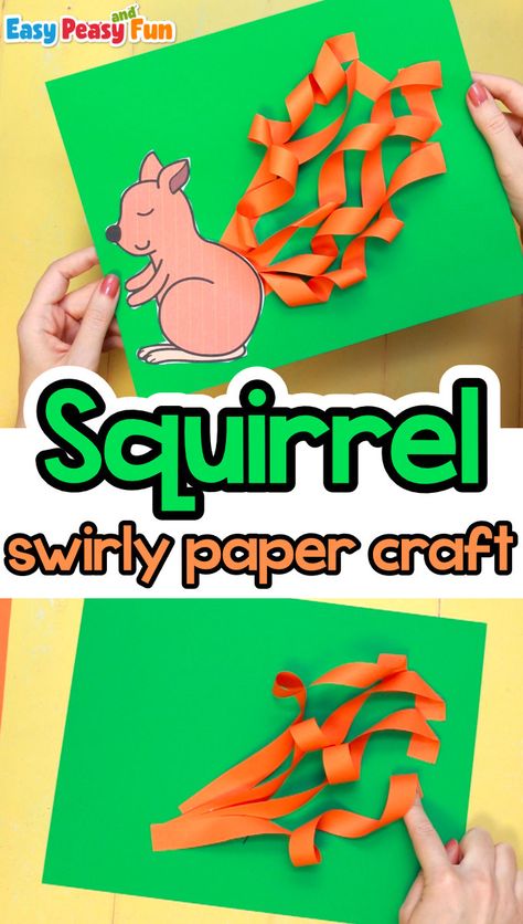 Squirrel Crafts Preschool, Squirrel Crafts For Kids, Squirrel Crafts, Fall Prek, Squirrel Craft, Forest Animal Crafts, Frankenstein Craft, Rocket Craft, Snail Craft