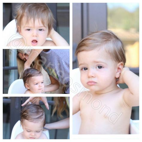 Little Steven - Marie's grandbaby - first haircut.                                                                                                                                                                                 More Baby Boy First Haircut, Toddler Boy Haircut Fine Hair, Boys First Haircut, Baby Haircut, Toddler Haircuts, Toddler Boy Haircuts, Baby Boy Haircuts, Baby Boy Hairstyles, First Haircut