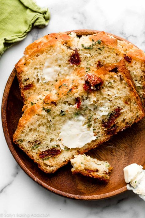 Flaky Bread, Tomato Basil Bread, Sun Dried Tomato Bread, Tomato Bread, Sally's Baking, Cranberry Bread, Asiago Cheese, Tomato And Cheese, Savoury Baking