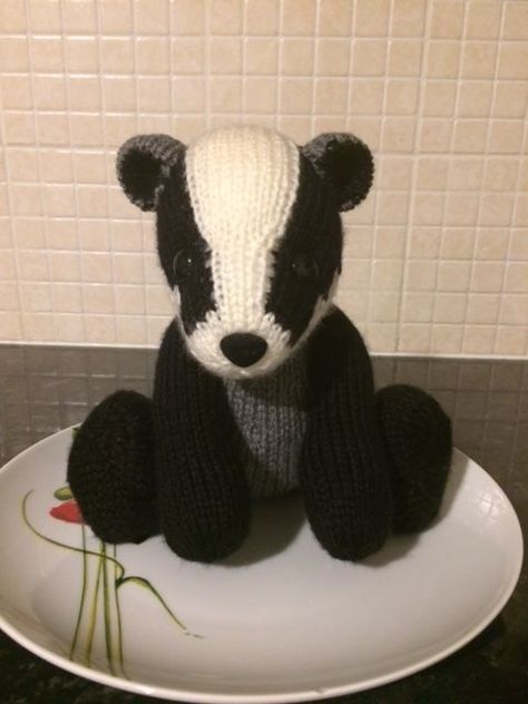 Free Badger Crochet Pattern, Badger Knitting Pattern, Crochet Badger Pattern, Honey Badger Crochet Pattern Free, Badger Crochet Pattern Free, Crochet Badger Pattern Free, Badger Crochet Pattern, Crochet Badger, Easy Knitting Patterns Free