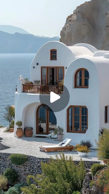 Travel Places on Instagram: "Dream House on Santorini? 🇬🇷  @hut" Santorini Villas, Santorini House, Mediterranean Decor, Travel Places, August 9, Santorini, Division, Places To Travel, Dream House