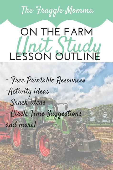 Farm Unit Study, Study At Home, Farm Lessons, September Activities, Unit Studies Homeschool, Farm Unit, Farm Preschool, Farm School, Farm Day