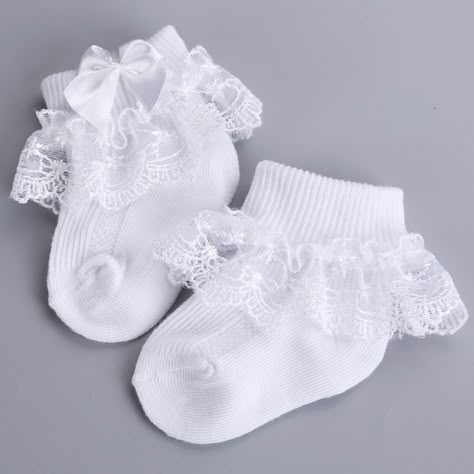 Cheap newborn socks, Buy Quality baby socks directly from China cotton baby socks Suppliers: 2016 Christening Baptism Winter Warm Meia Infantil Cotton Baby Socks,Kid Ruffled Calzini Neonato Knitted Knee Lace Newborn Socks Ruffle Sock, Baptism Baby Girl, Newborn Socks, Frilly Socks, Funny Baby Clothes, Clothes Girl, Socks Shoes