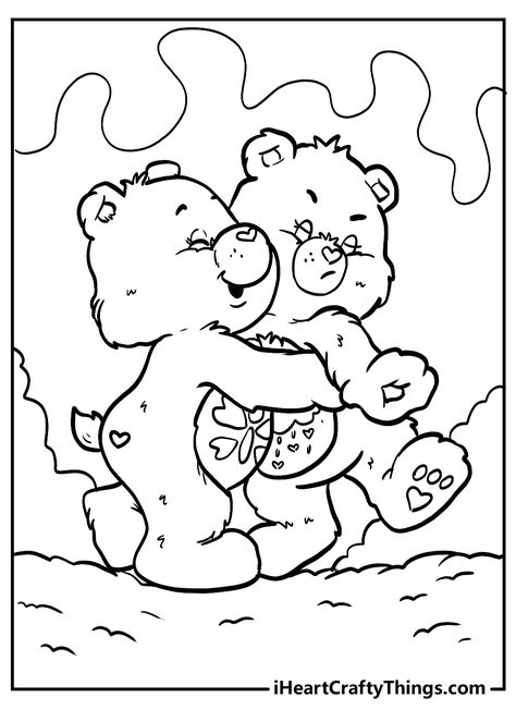 Care Bears Coloring Pages I Heart Crafty Things Coloring Pages, Trucks Coloring Pages, Bears Coloring Pages, Monster Truck Coloring Pages, Care Bear Party, Purple Color Schemes, Bear Coloring Pages, Truck Coloring Pages, Pink Color Schemes