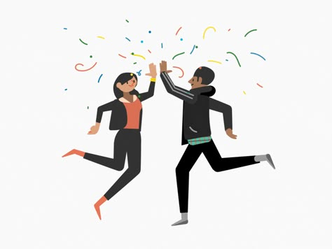 High Five by Dirk Jan Haarsma on Dribbble High Five Animation, High Five Illustration, High Five Gif, Hand Gif, Cute Good Morning Gif, Hi Five, Animation Stop Motion, Motion Designer, In Gif