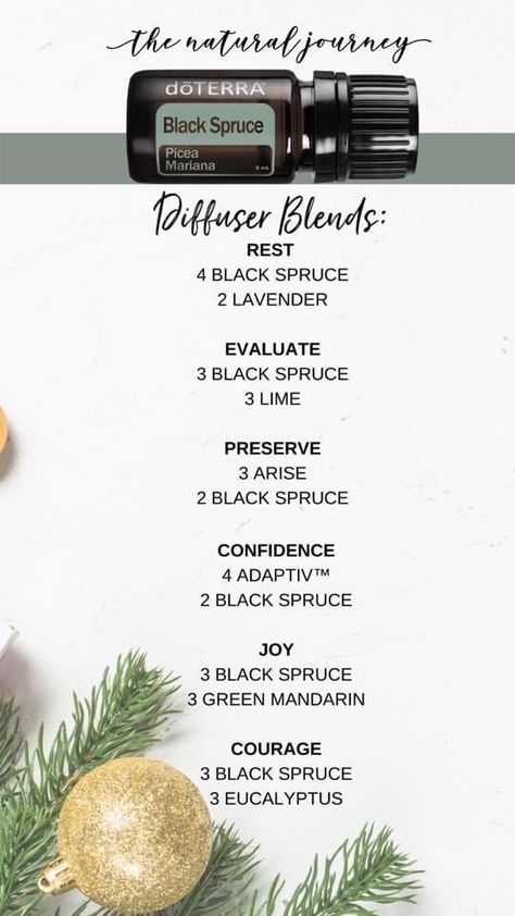 Doterra Black Spruce Diffuser Blends, Doterra Black Spruce, Spruce Essential Oil Blends, Black Spruce Diffuser Blends, Black Spruce Essential Oil, Spruce Essential Oil, Eo Blends, Essential Oil Usage, Doterra Diffuser