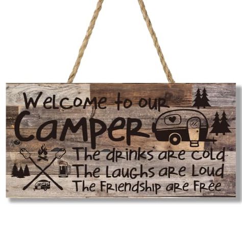 Campsite Decor, Porch Doors, Wall Wood, Camping Lovers, Unique Housewarming Gifts, Camper Decor, Sign Display, Home Decor Signs, Camping Gifts