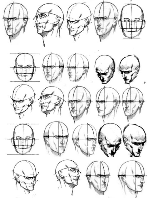 The Helpful Art Teacher: How Animation Works Burne Hogarth, Draw Heads, Human Face Drawing, Drawing The Human Head, Head Anatomy, Sketching Tips, Head Drawing, 얼굴 드로잉, Drawing Heads