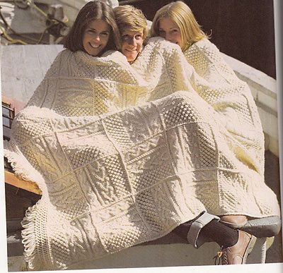 Aran Blanket, Aran Knitting, Aran Knitting Patterns, Afghan Throw Blanket, Patchwork Blanket, Knitted Blanket, Knitted Afghans, Vintage Knitting Patterns, Motif Vintage