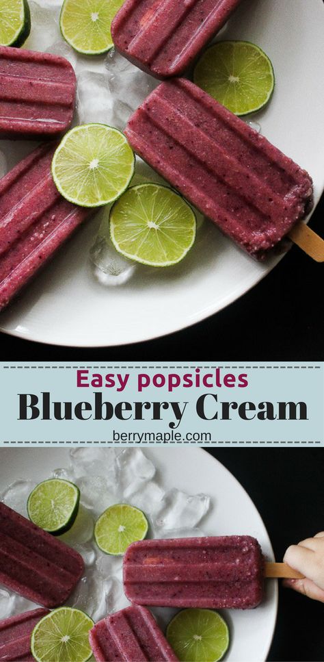 Easy Blueberry Popsicles - BerryMaple Air Fryer Easy Recipes, Blueberry Popsicles, Easy Popsicle Recipes, Easy Popsicles, Air Fryer Easy, Dinner For Family, Healthy Blueberry, Easy Blueberry, Popsicle Recipes