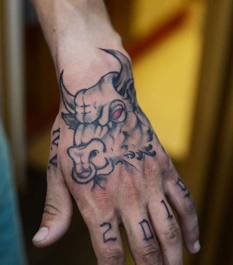 30+ Best Taurus Tattoo design ideas - Hike n Dip Taurus Hand Tattoo, Taurus Tattoo Design, Taurus Symbol Tattoo, Aphrodite Tattoo, Taurus Bull Tattoos, Taurus Constellation Tattoo, Bull Tattoo, Taurus Tattoo, Aquarius And Pisces