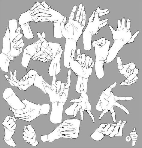 Hand Drawing Reference, Body Reference Drawing, Hand Reference, Hand Sketch, Figure Drawing Reference, Anime Drawings Tutorials, Drawing Practice, Anatomy Art, Drawing Tutorials