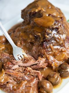 Chuck Roast Recipe Oven, Roast With Onion Soup Mix, Beef Cream Of Mushroom, Roast Instapot, Chuck Roast Crock Pot Recipes, Chuck Steak Recipes, Soup Onion, Chuck Roast Recipe, Best Roast Beef