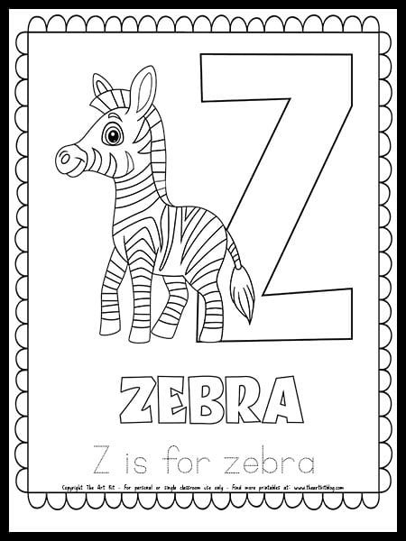 Letter Z is for Zebra FREE Printable Coloring Page Zebra Coloring Pages Free Printable, Z Is For, Letter Z Crafts, Zebra Coloring Pages, Alphabet For Toddlers, Free Printable Letters, Cute Letters, Z Craft, Letter Z