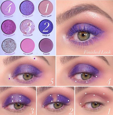 Makeup Purple, Make Up Designs, Makeup Pictorial, Colourpop Eyeshadow, Purple Eye Makeup, Eye Makeup Steps, Makijaż Smokey Eye, Purple Eyeshadow, Colorful Eye Makeup