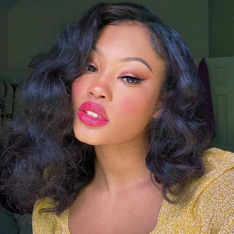 Pink Lipstick Makeup Black Women, Hot Pink Lipstick Makeup Look, Mona Swain, Hot Pink Lipstick Makeup, Dark Pink Lipstick, Pink Lipstick Makeup, Fuchsia Lipstick, Makeup 2024, Bright Pink Lips