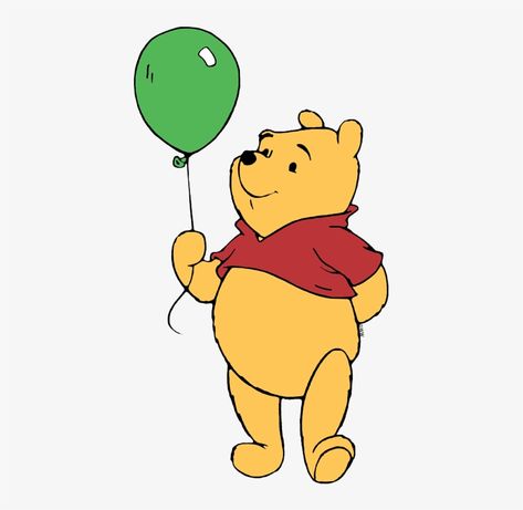 Winnie The Pooh Holding Balloon, Pooh Holding Balloon, Winnie The Pooh With Balloon, Winnie The Pooh Clipart, How To Draw Balloons, Winnie Poo, Winnie The Pooh Svg, Pooh Svg, Winnie The Pooh Drawing