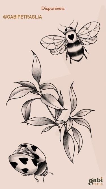 Illusion Tattoo, Small Bee Tattoo, Illusion Tattoos, Optical Illusion Tattoos, Optical Illusion Tattoo, Lady Bug Tattoo, Insect Tattoo, Bug Tattoo, Arm Sleeve Tattoos