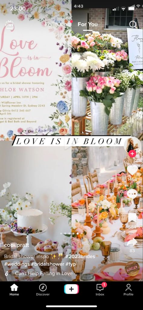 Bloom Bridal Shower Theme, Love Is In Bloom, Bridal Shower Luncheon, Bridal Shower Inspo, Making A Bouquet, Mimosa Bar, Bridal Shower Theme, In Bloom, Wedding Shower