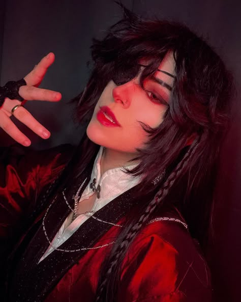 San Lang Cosplay, Hua Cheng Makeup, Hua Cheng Cosplay, Makeup Cosplay, Asian Cosplay, We Got Married, Hua Cheng, Eye Makeup Art, Amazing Cosplay