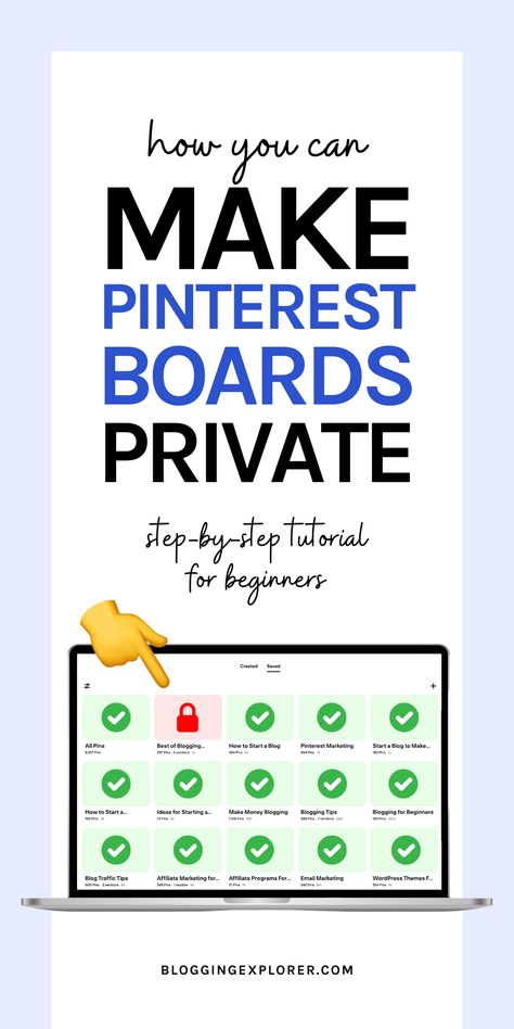 How do you make Pinterest boards private to hide them from others? If you follow a Pinterest marketing strategy to drive free traffic to your blog or website, you can use private Pinterest boards to save off-topic ideas without cluttering your Pinterest profile with a bunch of irrelevant and unrelated boards. In this guide I'll show you how to create secret Pinterest boards or make existing boards private. Save this pin for later! Secret Boards On Pinterest How To Use, Topic Ideas, Learn Pinterest, Pinterest Help, Pinterest Analytics, Search History, Pinterest Profile, Pinterest Marketing Strategy, Pinterest Strategy