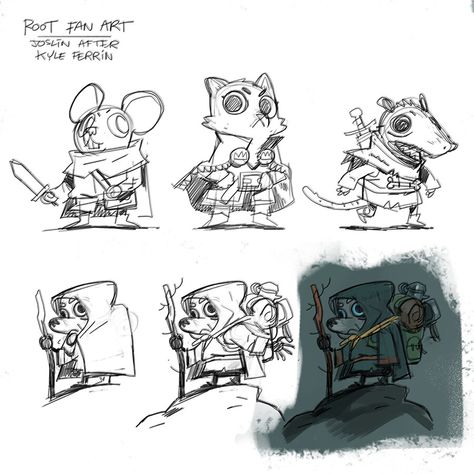 ArtStation - The Very Sad Thief, a ROOT fanart, Jocelyn Joret Kyle Ferrin, Tiny Characters, So Deep, Dungeons And Dragons Game, Comic Style Art, Low Poly Art, Game Character Design, Vinyl Toys, Game Board