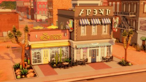 StrangerVille Bar & Cafe Sims 4 Restaurant Cc Maxis Match, Sims 4 Strangerville, Sims 4 Restaurant, Sims Houses, Sims Builds, Sims House Design, Bar Interior, Sims 4 Build, Sims House