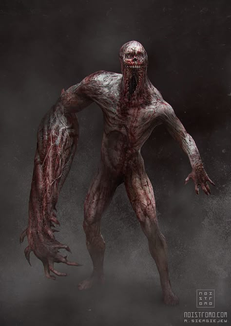 ArtStation - Monster show 004, Marius Siergiejew Horror Reference, Arte Zombie, Body Horror, Zombie Monster, Post Apocalyptic Art, Dark Creatures, Apocalypse Art, Creepy Monster, Modern Graphic Art