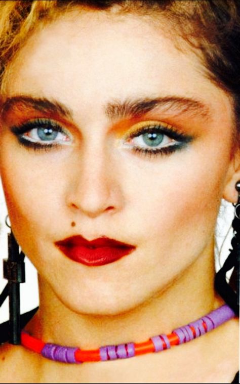 Madonna 80s Makeup, Madonna Makeup, 1980’s Makeup, 1980 Makeup, Madonna 80s Fashion, 80s Eye Makeup, Makeup 80s, 80s Makeup Trends, 80s Hair And Makeup